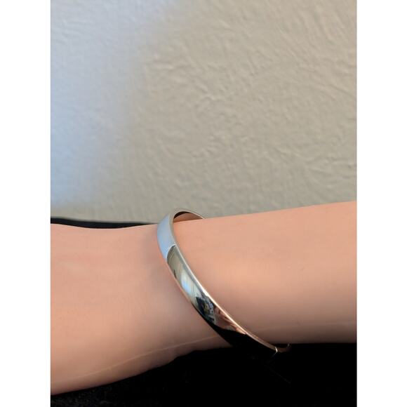Vintage 50's/60's BAB Sterling Silver HInged Bangle Safety Bar Bangle Bracelet - Picture 7 of 8
